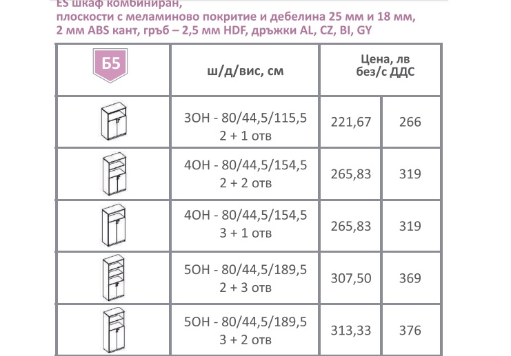 Easy Space шкаф комбиниран